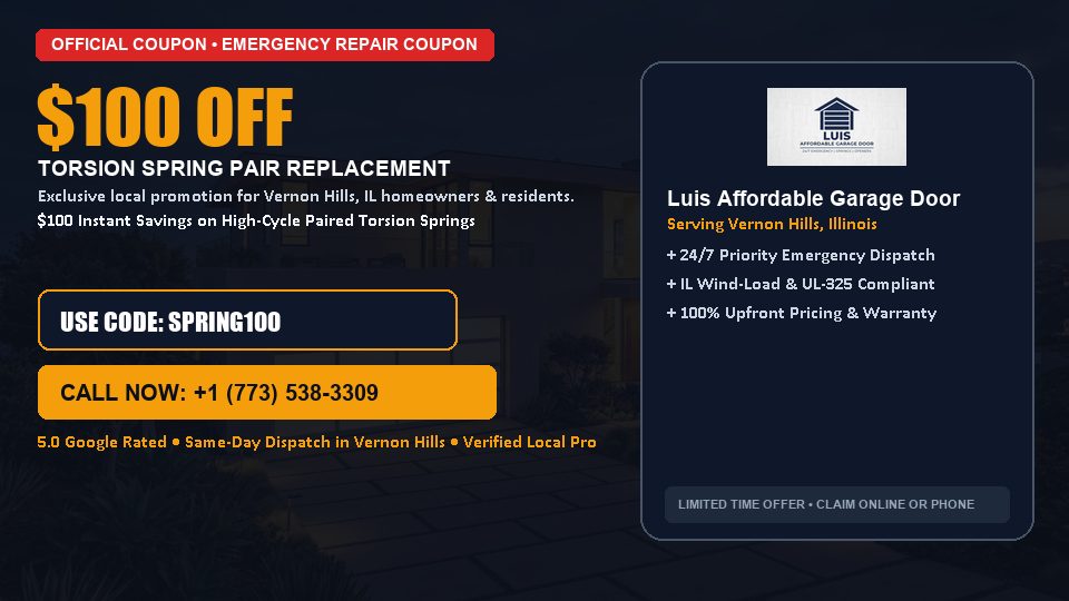 Luis Affordable Garage Door $100 OFF Dual Torsion Spring Replacement