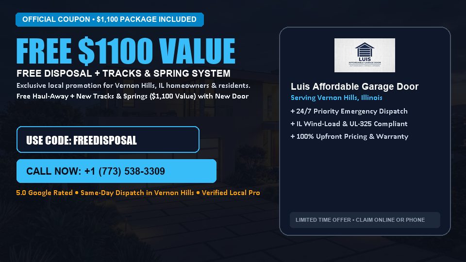 Luis Affordable Garage Door FREE Haul-Away & Heavy-Duty Tracks with New Door